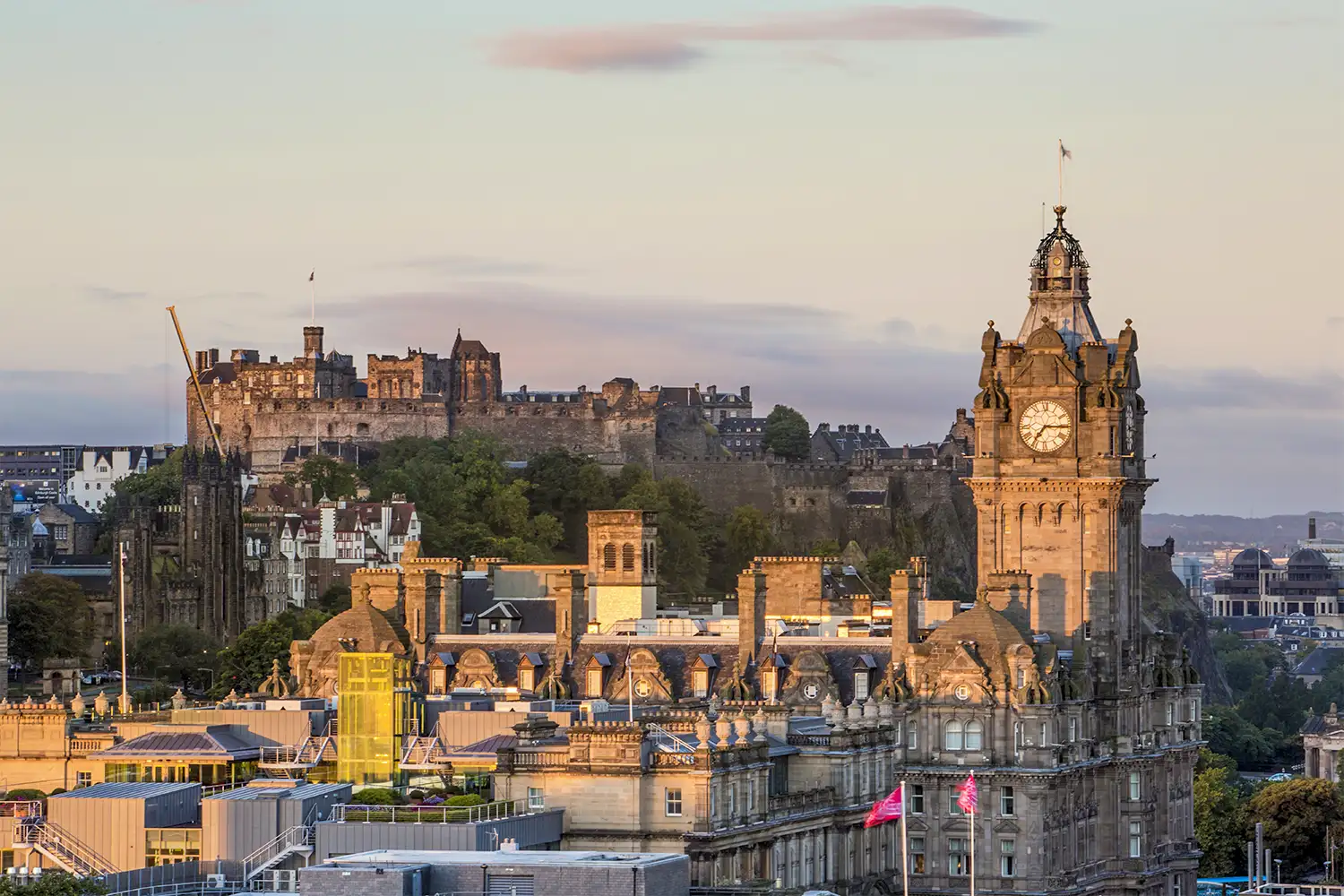 Blick auf die Burg in Edinburgh