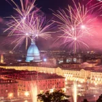 Feuerwerk über der Stadt Turin