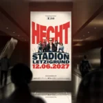 Hecht Konzert, Letzigrund, Plakat
